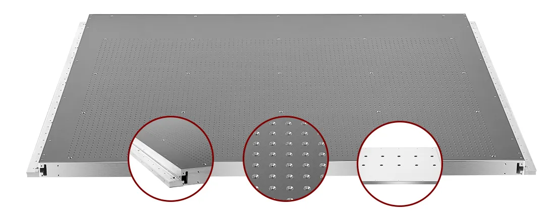 Vakuumplatten für Führungsschienen-Schneidmaschinen